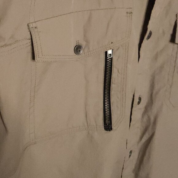 Marc Ecko Cut & Sew Tan Khaki Long Sleeve Button Down XL - Picture 5 of 7